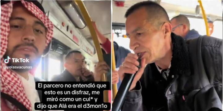 En video, hombre recibe reprimenda en modo de prédica debido a su disfraz de halloween