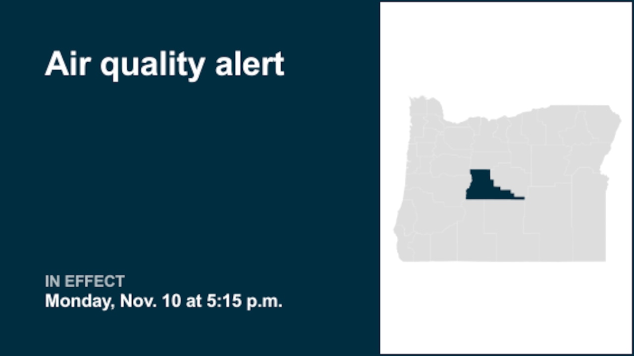 Air quality alert for Deschutes County Wednesday