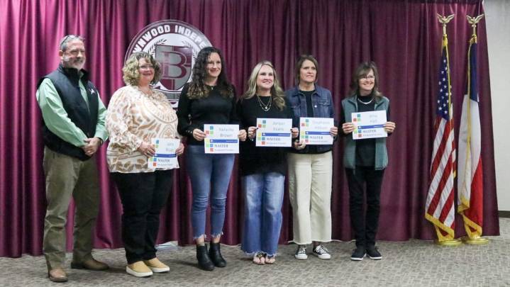 TIA 'Master' teachers recognized at BISD Board of Trustees meeting