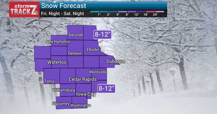 WINTER STORM WARNING for part of the weekend
