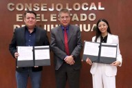 Entrega INE nombramientos a consejeras y consejero electoral del IEE