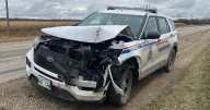 Manitoba teen arrested after carjacking, police cars smashed, RCMP say