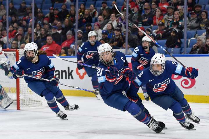 Knight scores three goals, U.S. whips Canada 6-1 in Game 2 of Rivalry Series