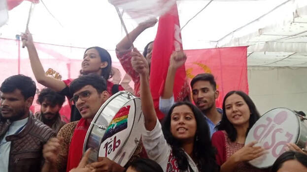 Left alliance sweeps JNU elections, secures all key posts