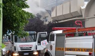 Incendio en el Híper: tres empleados asistidos por inhalación de humo
