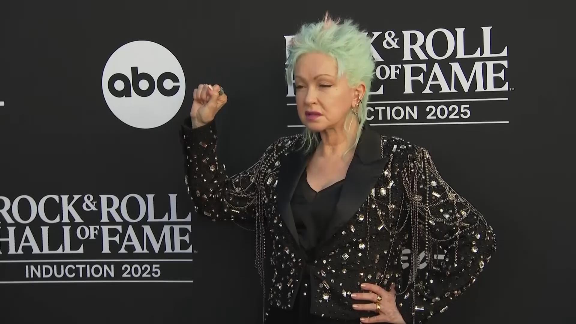 Cyndi Lauper, Jack White, and more arrive for Rock Hall of Fame induction