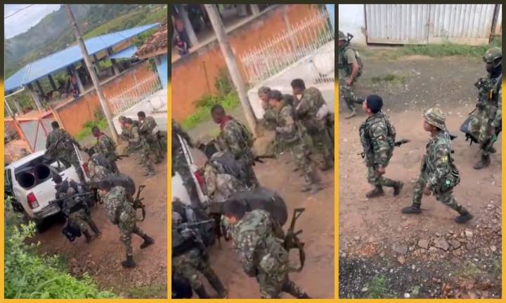 En camionetas de lujo y fuertemente armados: así huyeron las disidencias tras destruir Mondomo