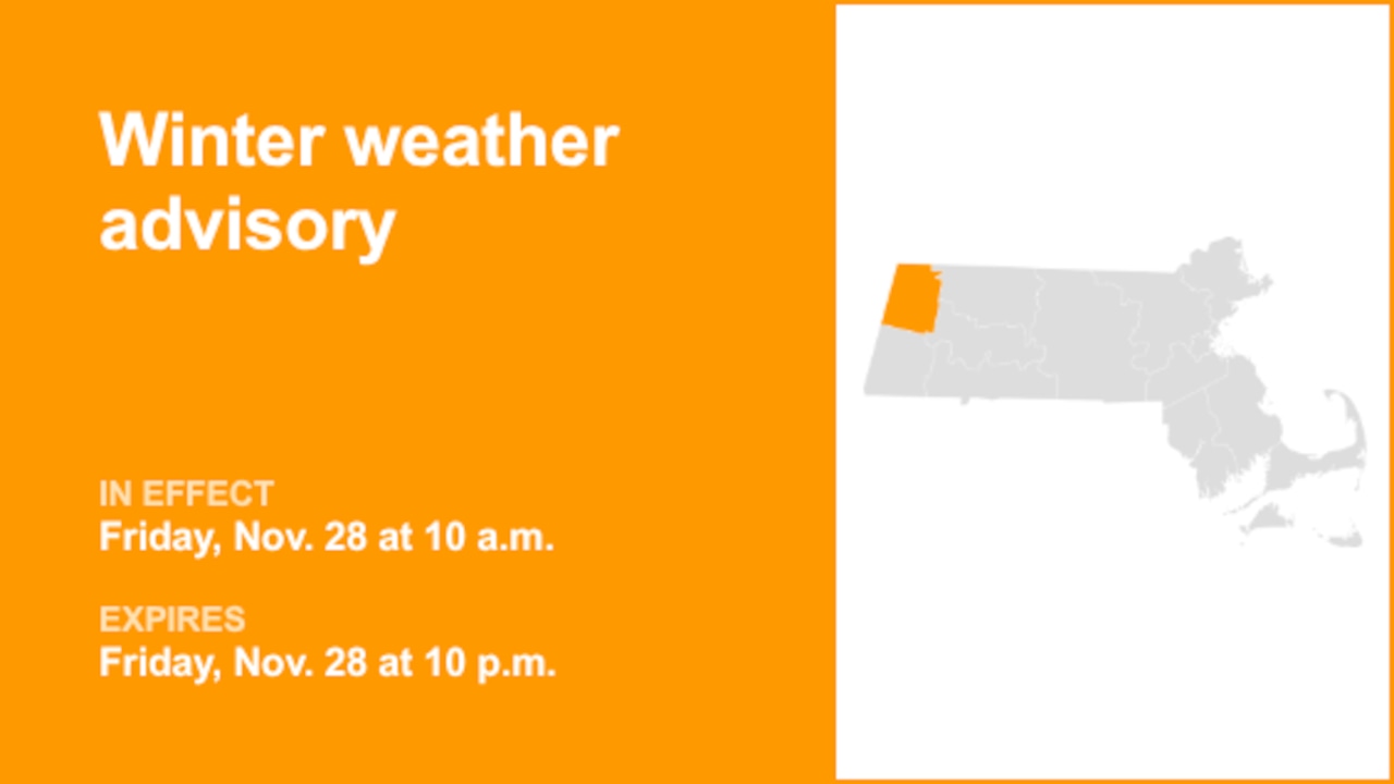 Winter weather advisory for Berkshire County for Friday