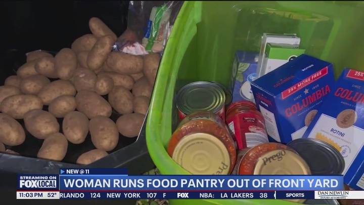 Edgewater woman running pop-up food pantry out of front yard