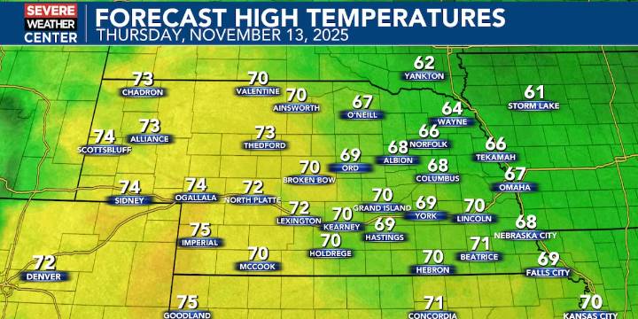 Thursday Forecast: A few clouds but even warmer temperatures into Thursday