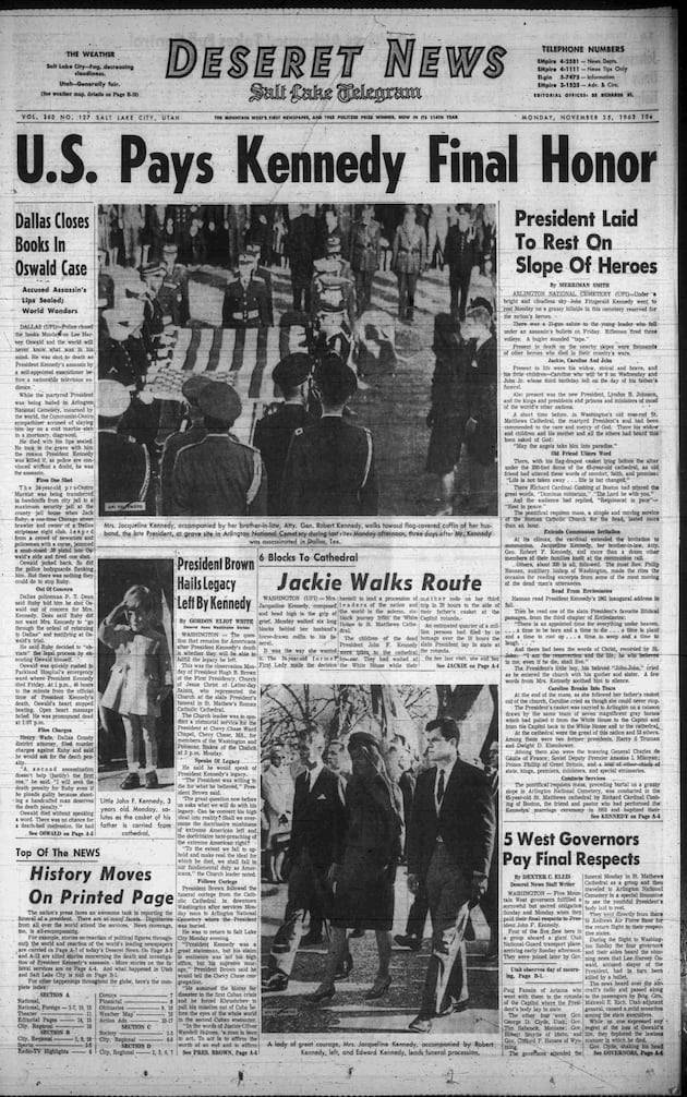 Deseret News archives: Images tell the story as JFK laid to rest at Arlington Cemetery