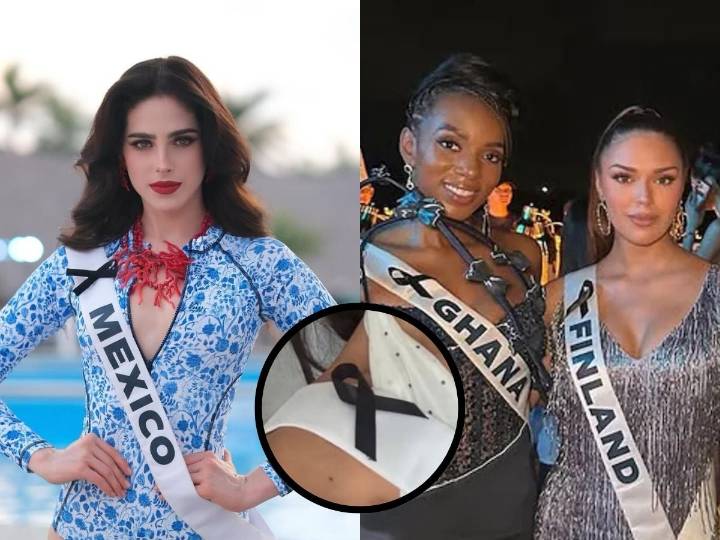 ¿Por qué Fátima Bosch y otras reinas colocaron un moño negro de luto en su banda?