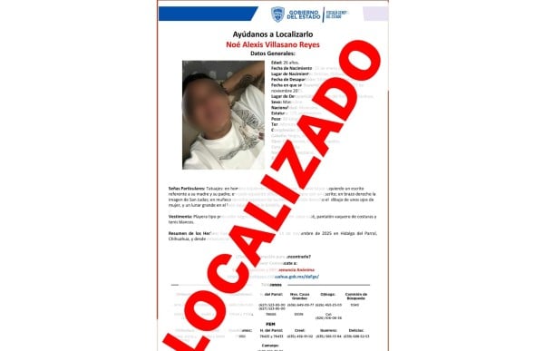 Encuentran a Noé andaba de fiesta con sus amigos