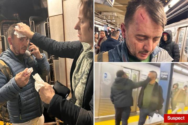 Two men slashed in face on busy NYC subway platform