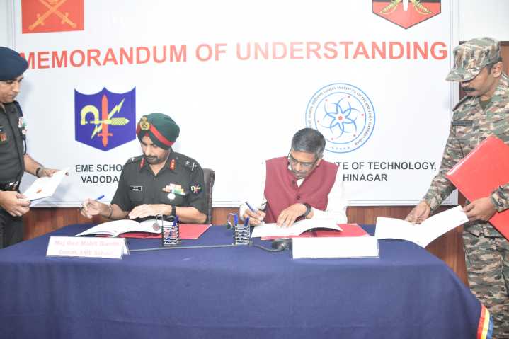 Indian Army, IIT Gandhinagar ink MoU for Defence Research, Academic Exchange