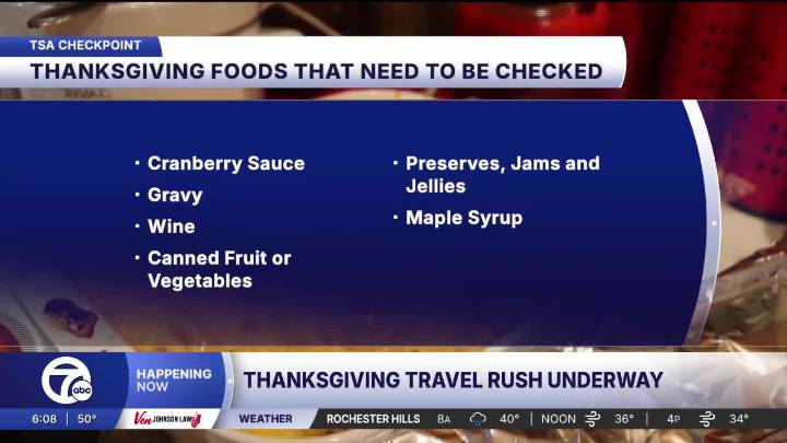 Metro Detroit travelers gear up for Thanksgiving at Detroit Metro Airport