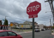 Unofficial sign replaced with official all-way stop at this Staten Island intersection