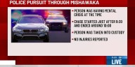 Police pursuit through Mishawaka