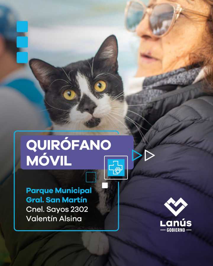 Lanús Gobierno sigue con el quirófano móvil en el Parque Municipal San Martín