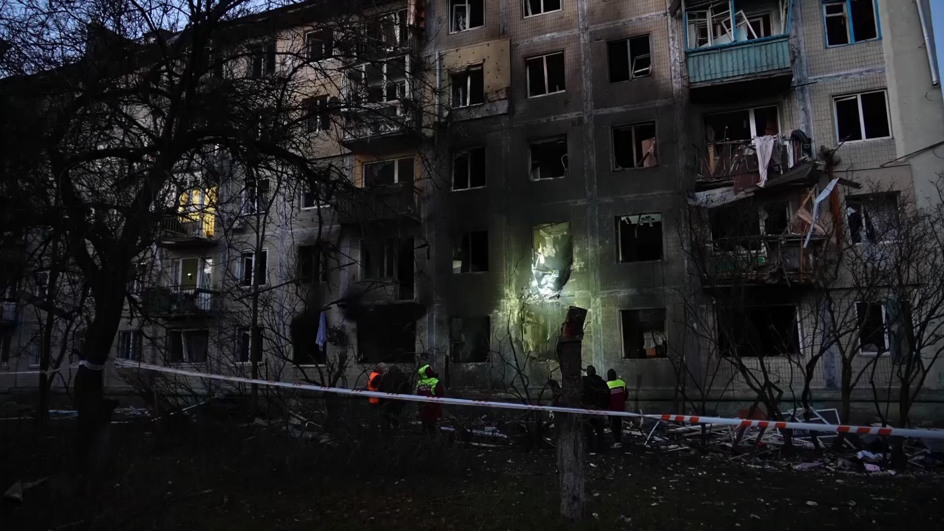 'My hair was on fire': Ukrainians recount overnight Russian strikes on Kyiv
