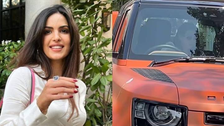 Natasa Stankovic Flaunts New Rs 3.04-Crore Orange Land Rover Defender On Mumbai Streets