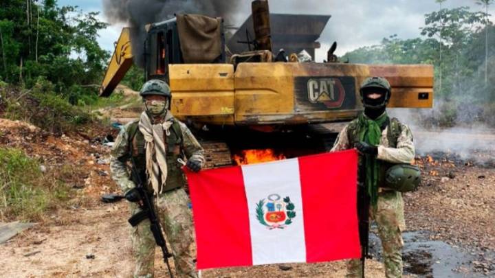 FF. AA. y PNP destruyen maquinaria de la minería ilegal por más de 5 millones de soles