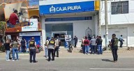 Chiclayo: Asaltante se dispara dentro de agencia de la Caja Piura para no ser detenido | VIDEO Delincuente se metió un balazo cuando policía lo tenía rodeado en agencia financiera en Lambayeque.