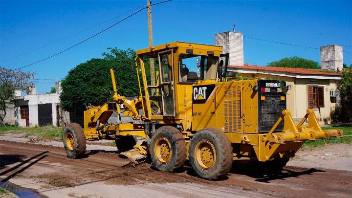 El municipio bandeño realizó trabajos de nivelado en el barrio Constitución
