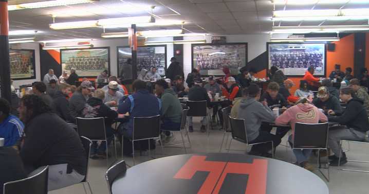 Practicing on Thanksgiving is an expected tradition at South Pittsburg