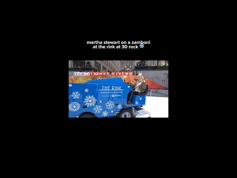 Martha Stewart Goes to TODAY on Zamboni