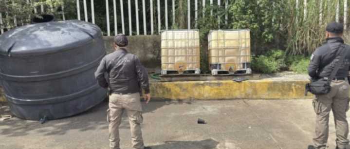 Aseguran más de 2 mil litros de huachicol en Coatzacoalcos, Veracruz