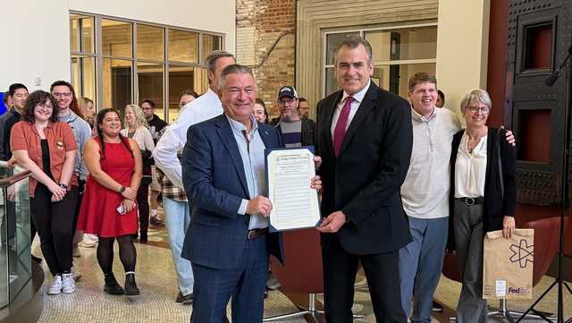 Rep. Don Bacon presents Congressional speech, formally recognizing Rob McCartney