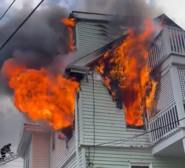Firefighter injured in fire on Train Street in Dorchester