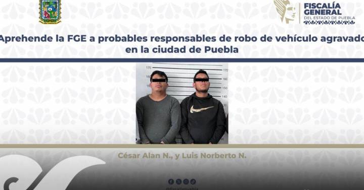Caen dos presuntos ladrones de vehículos