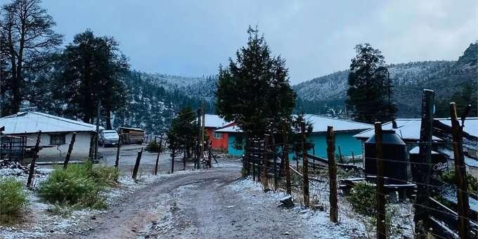 En Durango y Sonora caen las primeras nevadas de la temporada