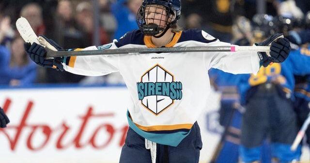 Five different scorers give Sirens 5-1 win over Goldeneyes in PWHL home opener