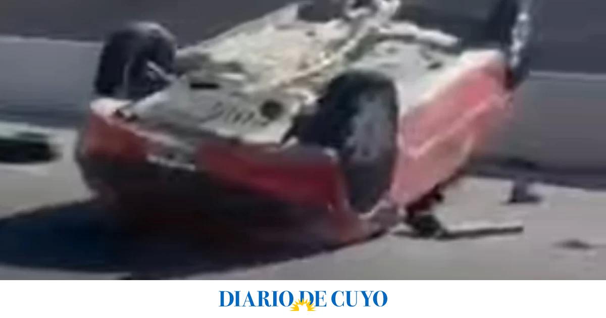 Accidente vial en la Ruta del Sol: Volcó un Peugeot 206 y un herido fue trasladado al hospital