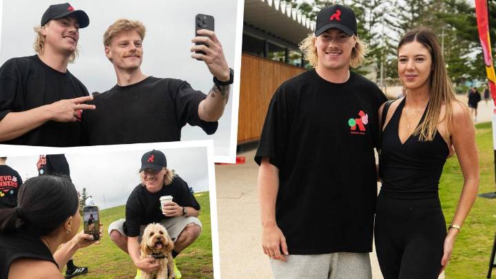 Harley Reid: Fans soak up West Coast Eagles star’s 7am appearance at Scarborough Beach to promote Revo Fitness