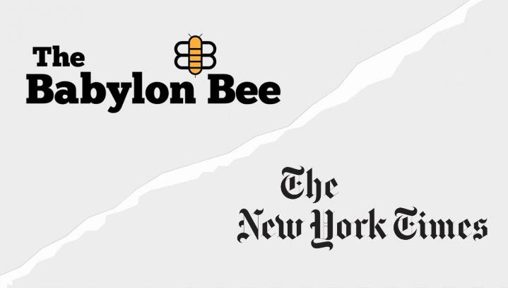 Hypocrisy: Right-Wingers Who Love It When The Babylon Bee Makes Stuff Up Suddenly Get Mad When The NYT Does It