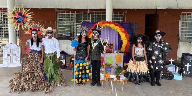 Telesecundaria Ignacio Manuel Altamirano integra arte, cultura y comunidad en celebración del Día de Muertos