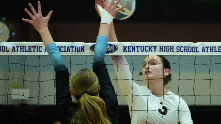 Assumption volleyball cruises past Shelby Valley in state quarterfinals