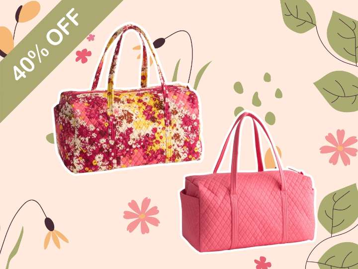 Vera Bradley has 40% off a duffle that will fit everything you need in time for busy travel days