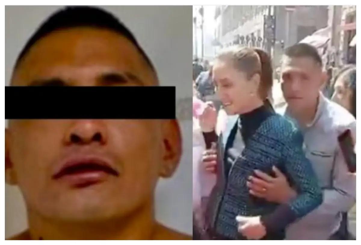 Detienen a Uriel “N”, el hombre que acosó a la presidenta Claudia Sheinbaum afuera de Palacio Nacional