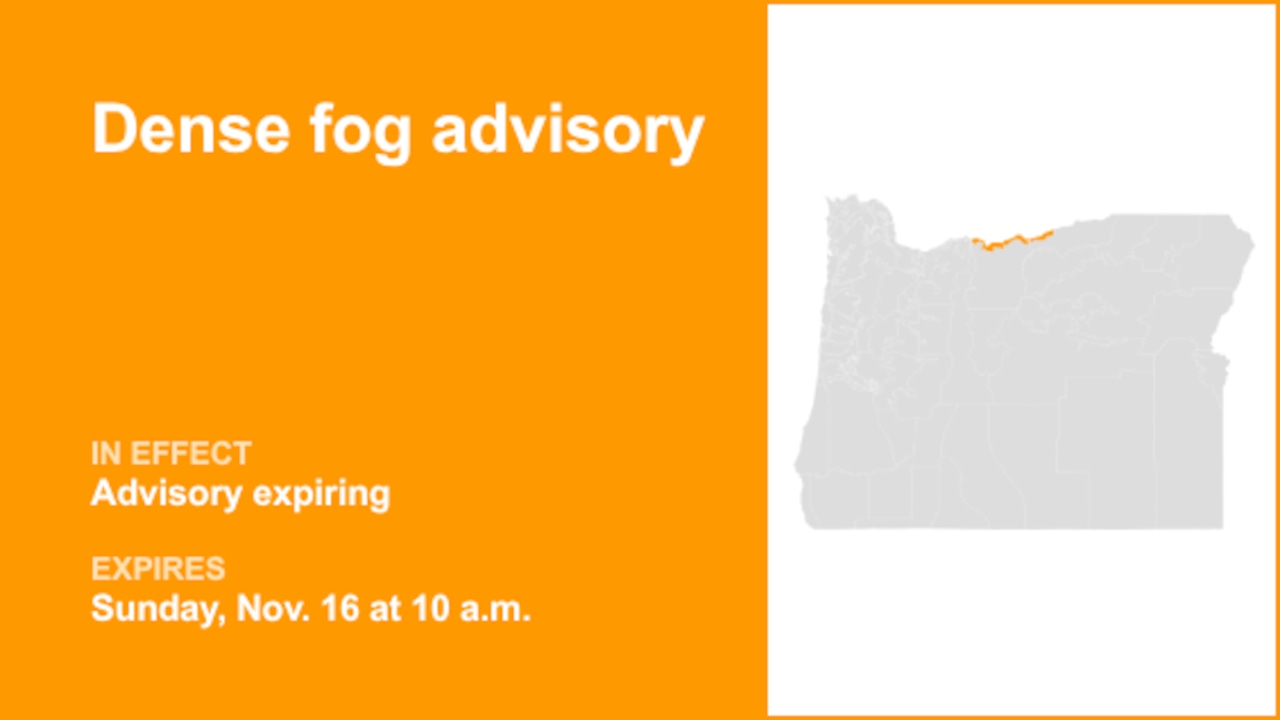 Update: Dense fog advisory previously issued will expire at 10 a.m.