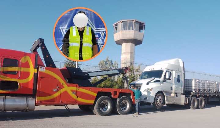 Detienen a trailero que manejaba con placas sobrepuestas