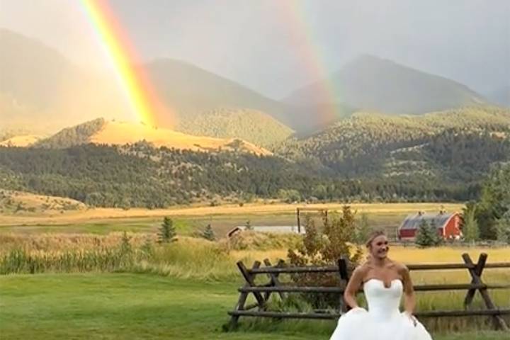 Montana Bride Surprised by Stunning Double Rainbow on Her Wedding Day