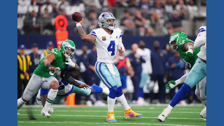 Dak Prescott breaks Tony Romo's franchise record for yards passing with the Dallas Cowboys
