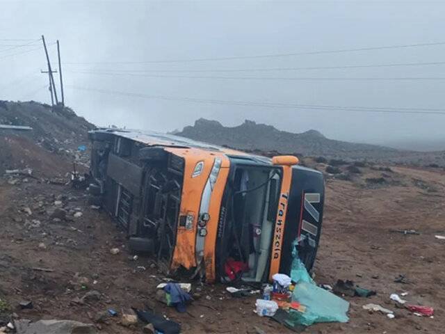Al menos diez heridos de consideración deja despiste de bus en Arequipa: chofer quedó detenido