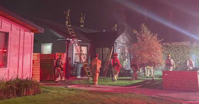 Video shows suspects allegedly setting Los Angeles family's home ablaze