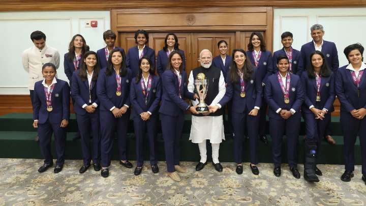 PM Modi felicitates Women's World Cup champions at his residence in New Delhi